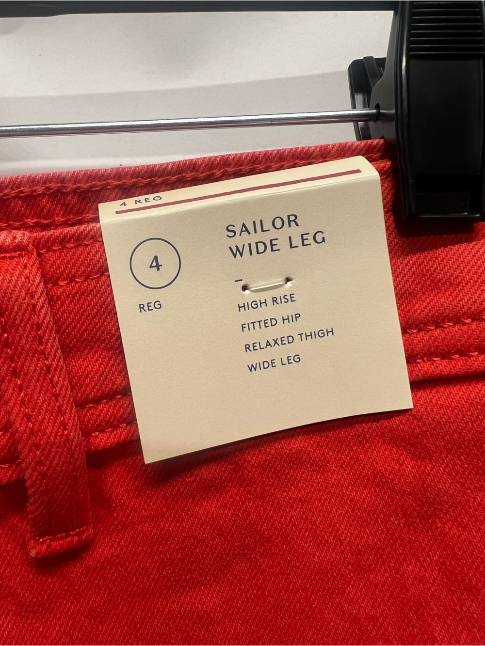 Universal Threads Red Sailor Wide Leg Ankle Jeans size 4 - Picture 4 of 8
